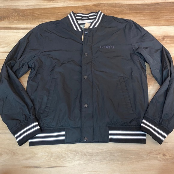 Levi's Other - Levis Mens Water Resistant Varsity Bomber Jacket Black Medium NEW $118